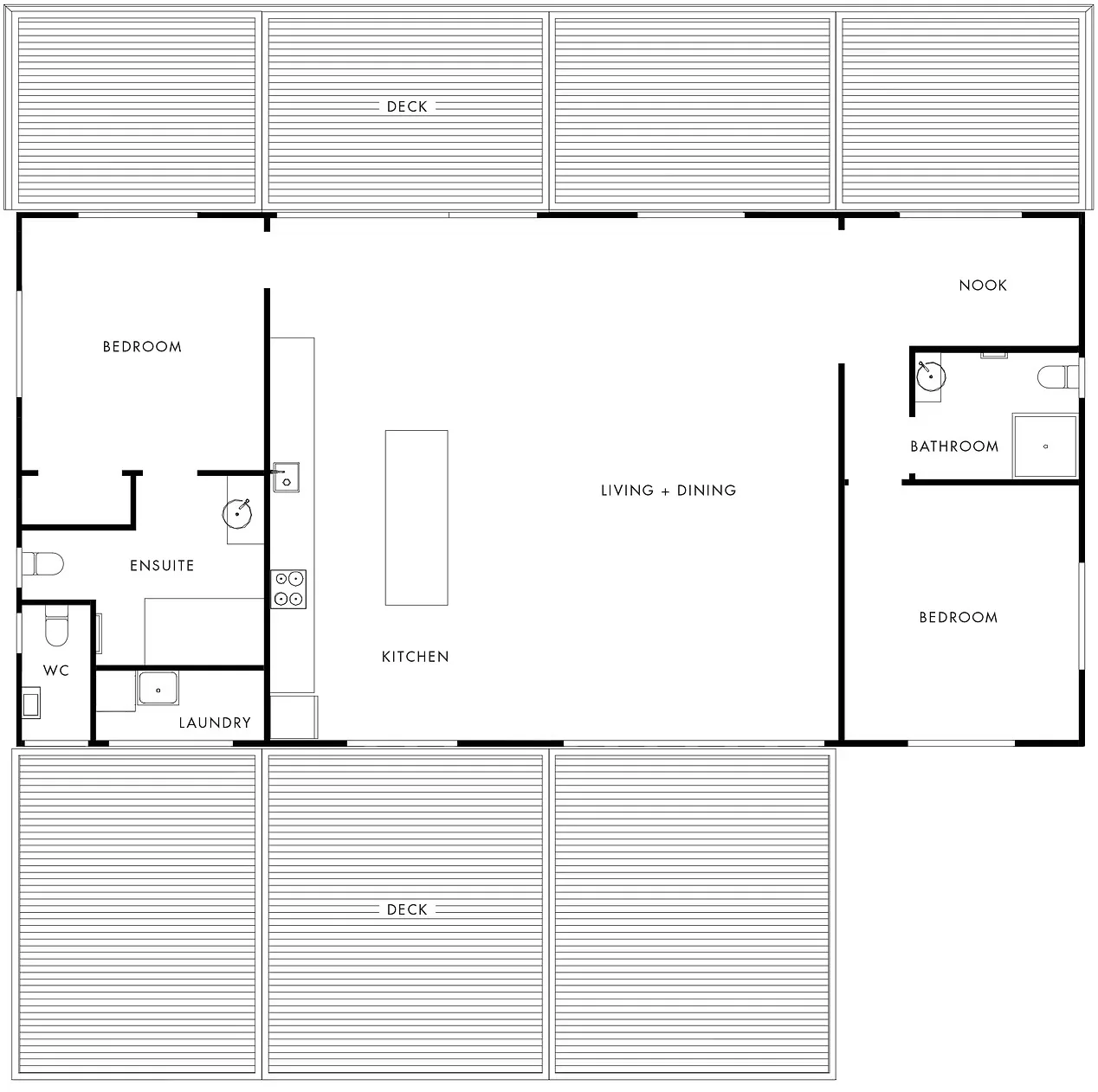 Pītokuku House floor plan layout