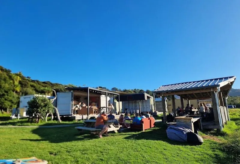 Aotea Brewing outdoor garden and bar — Great Barrier Island